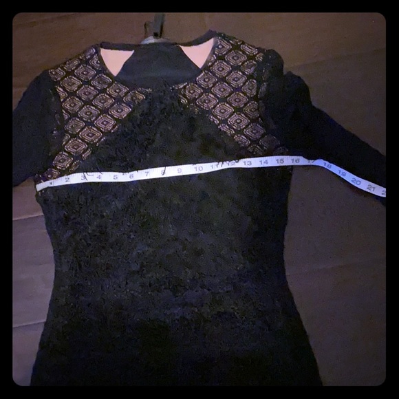 BCBG Max Azeris Black Bodycon Velma Eyelet Dress S - Picture 8 of 8